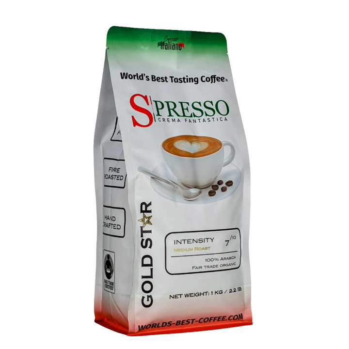 SPRESSO Crema Fantastica - Fair Trade Organic - Medium Roast - 1kg