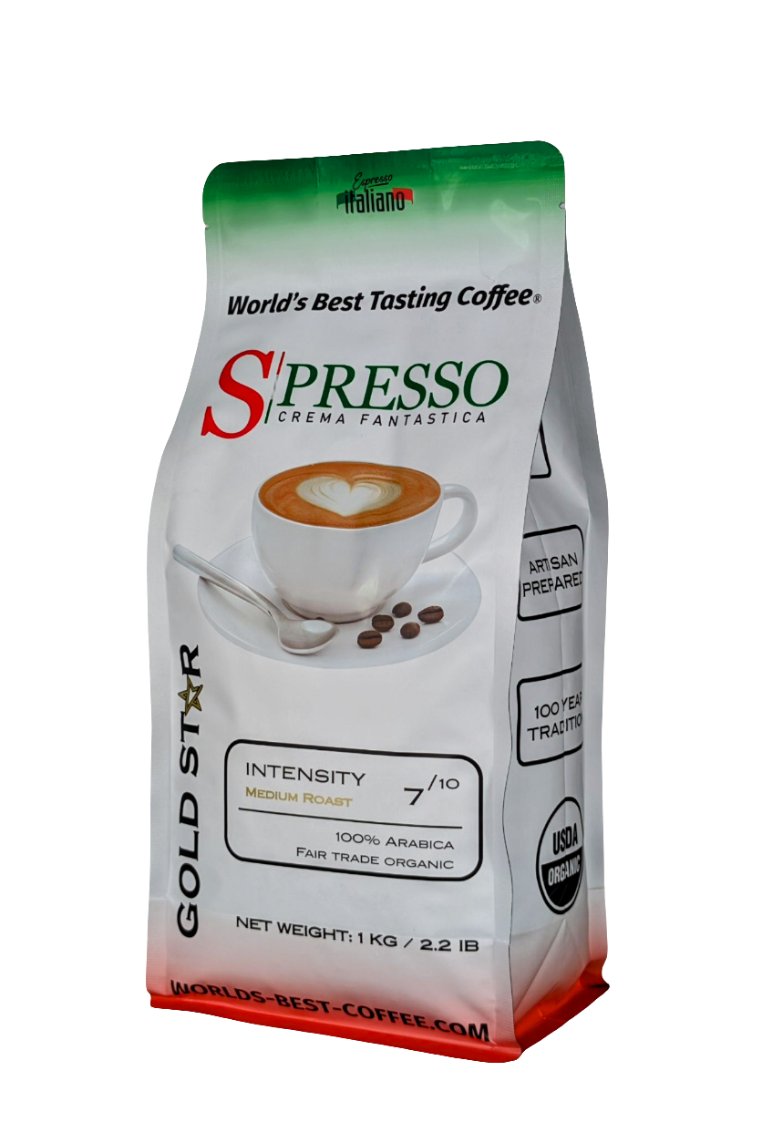 SPRESSO Crema Fantastica - Fair Trade Organic - Medium Roast - 1kg
